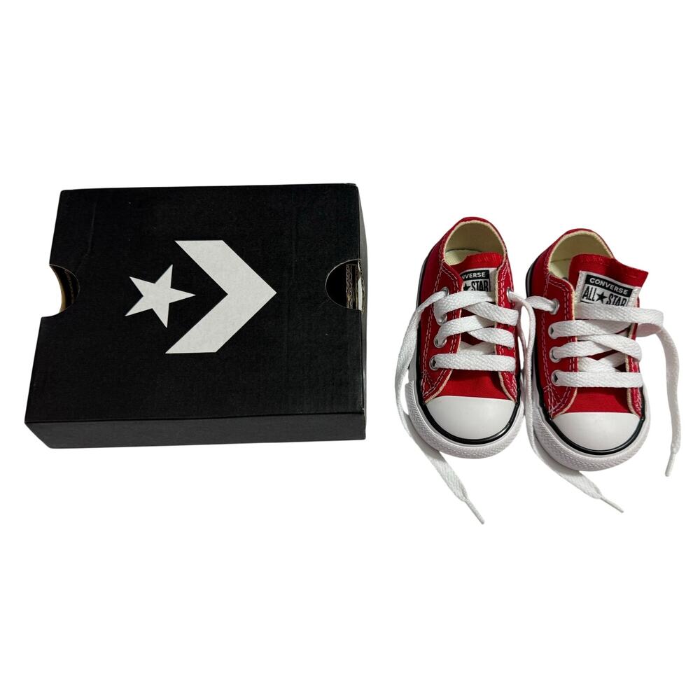 Converse Chuck Taylor All Star Low Top Red Sneakers Infant Size 3